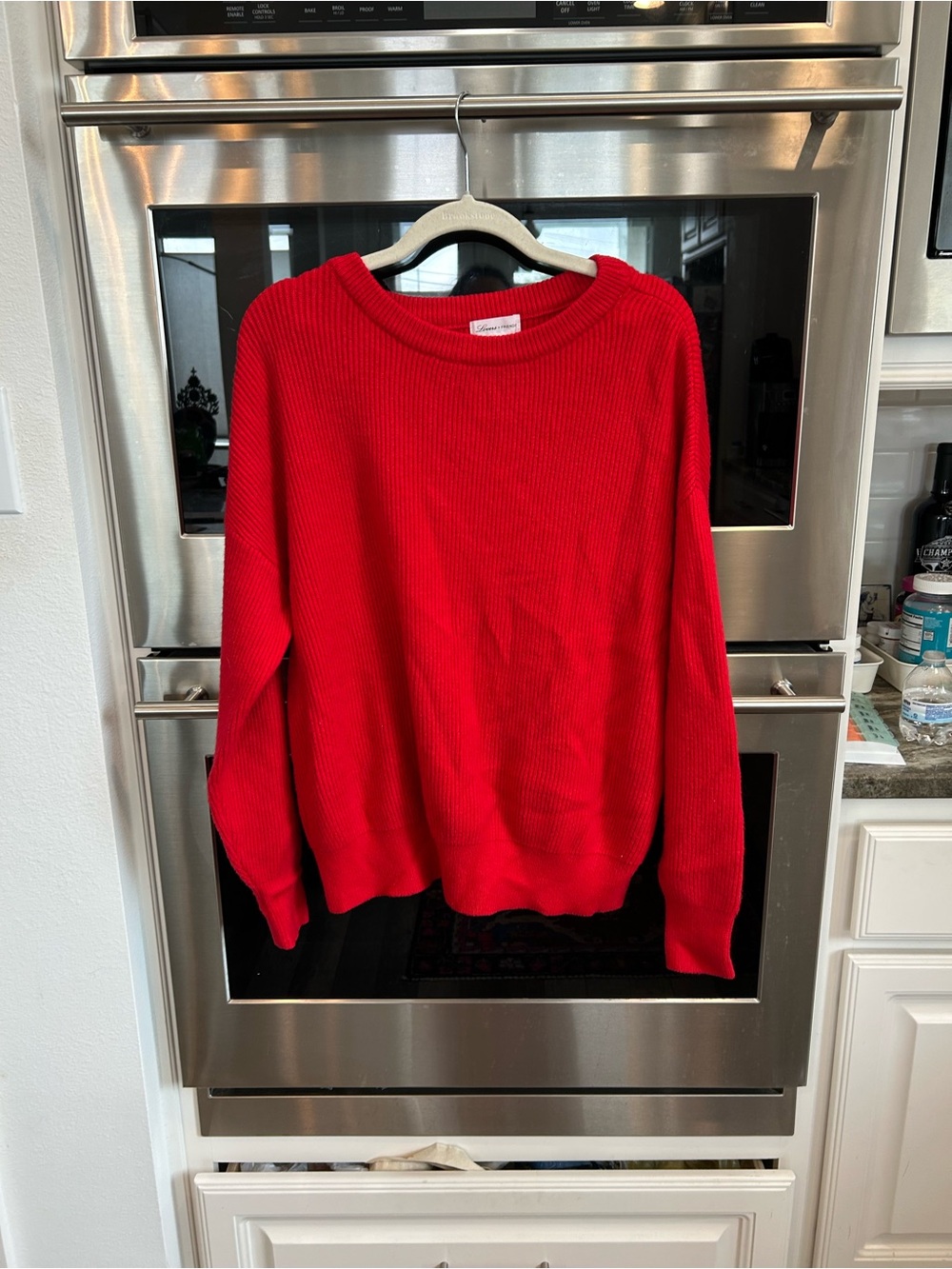 Lovers + Friends Red Crewneck Sweater size S GUC
